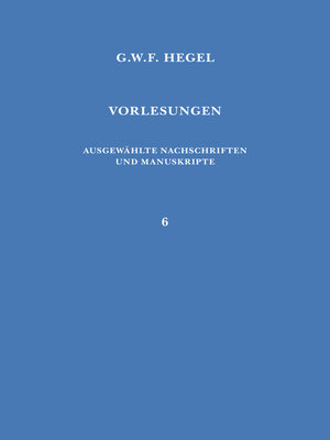 cover image of Vorlesungen über die Geschichte der Philosophie. Teil 1